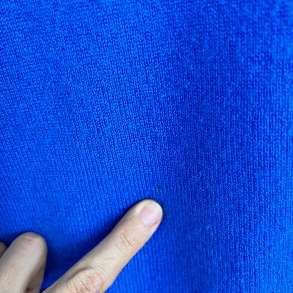 J. Crew 100% Italian Cashmere Crewneck Three Quarter Sleeve Sweater Blue XS - Picture 6 of 11